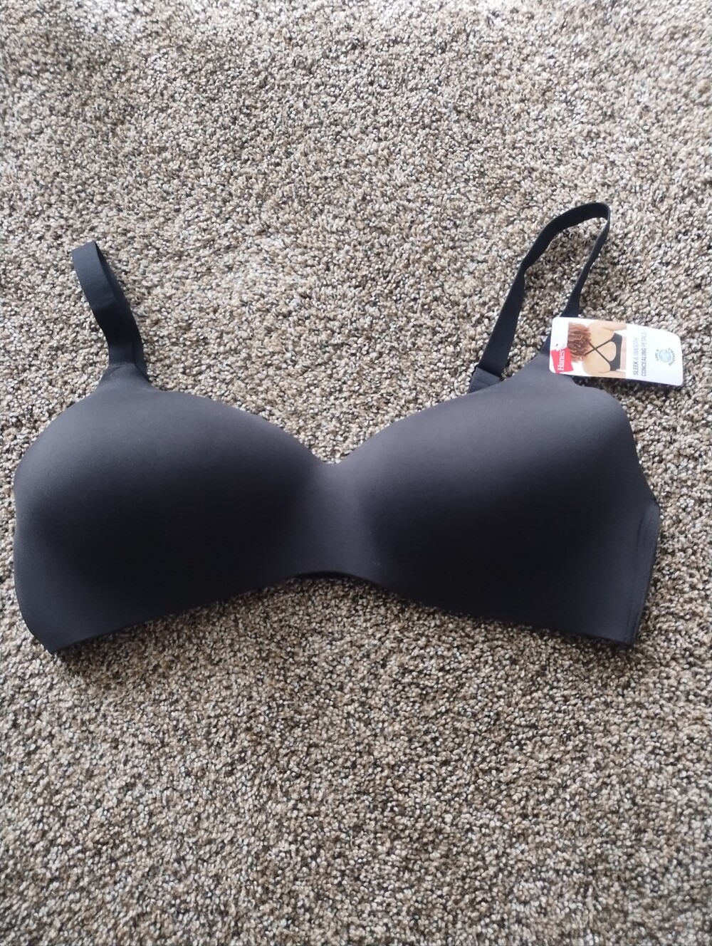 Hanes Smooth Black T-Shirt Bra